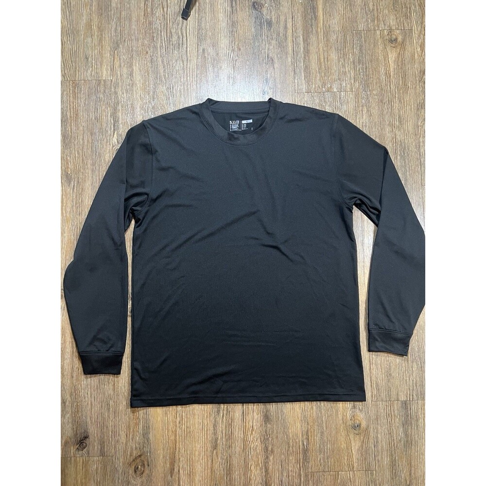 New 5.11 Tactical Shirt Mens Large Black Long Sleeve 100% Polyester